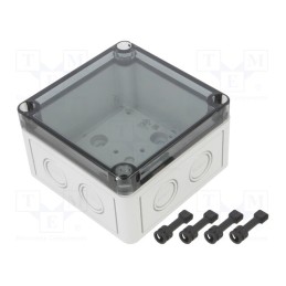 1 pcs x SPELSBERG - 13700401 - Enclosure: multipurpose, X: 110mm, Y: 110mm, Z: 66mm, TK PC, grey