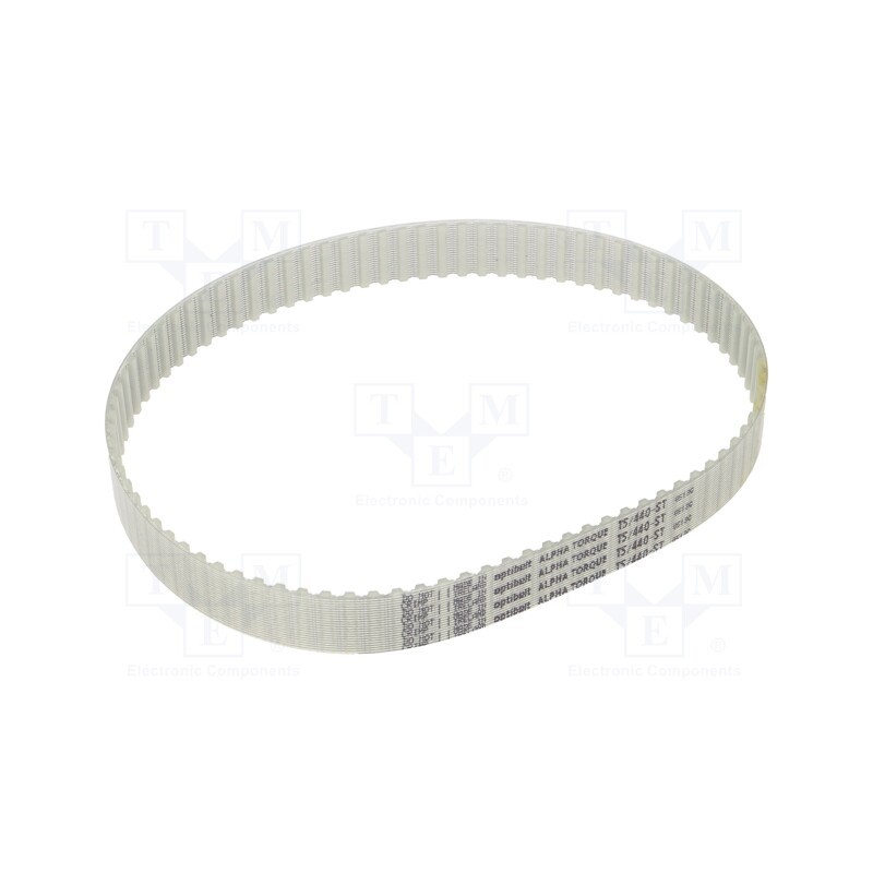 1 pcs x OPTIBELT - T5 440 1677ZA - Timing belt, T5, W: 16mm, H: 2.2mm, Lw: 440mm, Tooth height: 1.2mm