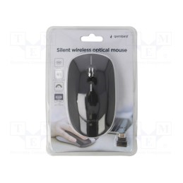 1 pcs x GEMBIRD - MUSW-4BSC-01 - Optical mouse, black, USB C, wireless, 10m, No.of butt: 4