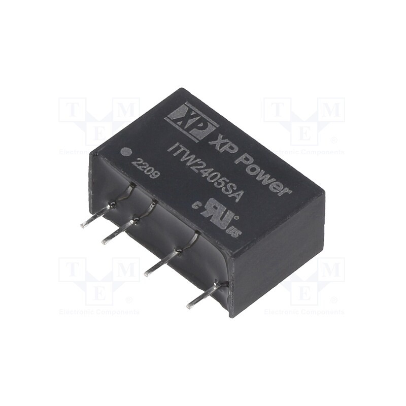 1 pcs x XP POWER - ITW2405SA - Converter: DC/DC, 1W, Uin: 18÷36V, Uout: 5VDC, Iout: 200mA, SIP, THT