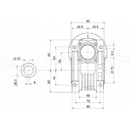 Electric motor 0 25 kW, hmrv 50 1 30 gear