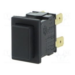 1 pcs x BULGIN - H8351ABBB - Switch: push-button, Pos: 2, DPST-NO, 12A/250VAC, (ON)-OFF, 8300