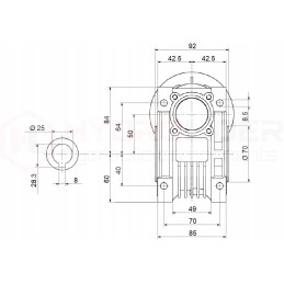 Electric motor 0 37 kW, hmrv 50 1 30 gear