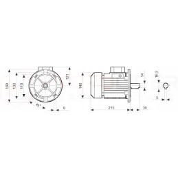 Electric motor 0 37 kW, hmrv 50 1 30 gear