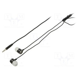 1 pcs x GEMBIRD - MHS-EP-001 - Headphones with microphone, black, Jack 3,5mm, in-ear, 0.9m