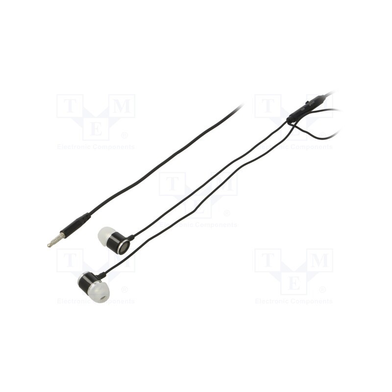 1 pcs x GEMBIRD - MHS-EP-001 - Headphones with microphone, black, Jack 3,5mm, in-ear, 0.9m