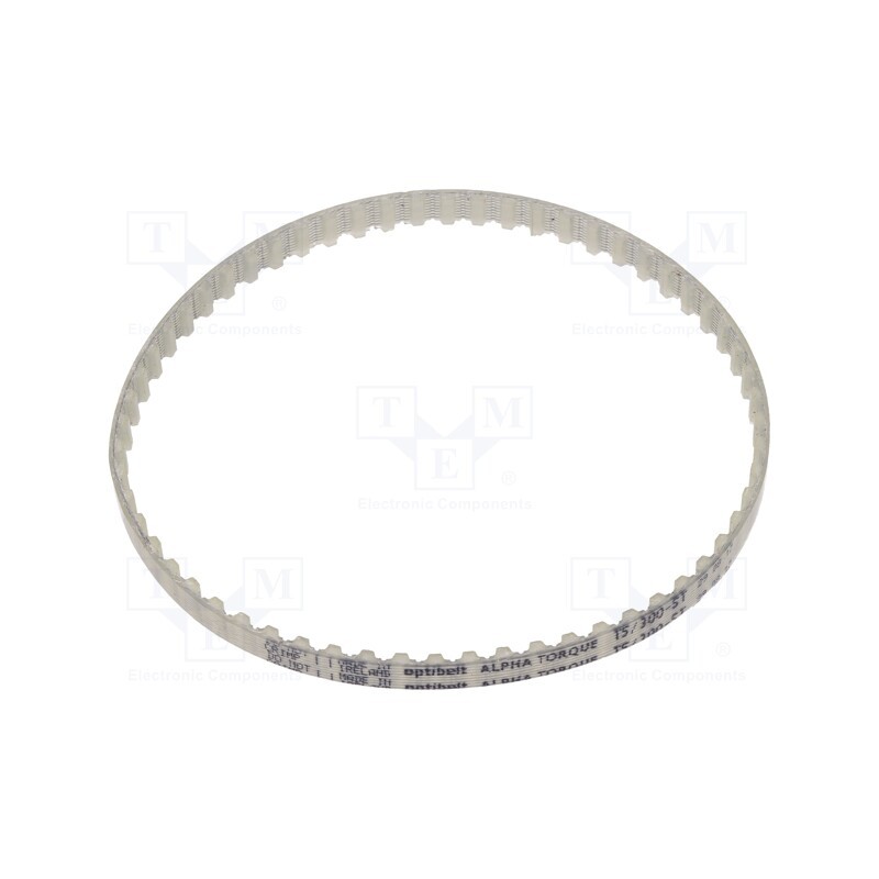1 pcs x OPTIBELT - T5 300 677ZA - Timing belt, T5, W: 6mm, H: 2.2mm, Lw: 380mm, Tooth height: 1.2mm