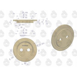 Front axle pin washer c 385 original born