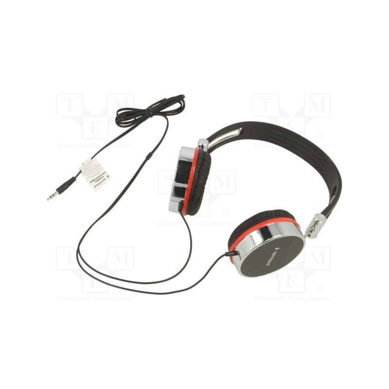 1 pcs x GEMBIRD - MHP-903 - Headphones, black,silver, Jack 3,5mm, headphones, 1.5m, 32Ω, 108dB