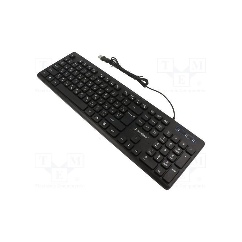1 pcs x GEMBIRD - KB-MCH-04-RU - Keyboard, black, USB A, wired,RU layout, 1.4m