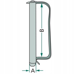 Pin with spring protection 10x65 mm