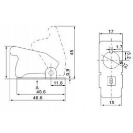 Cover switch top gun set orange 12v