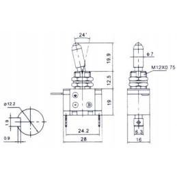 Cover switch top gun set orange 12v