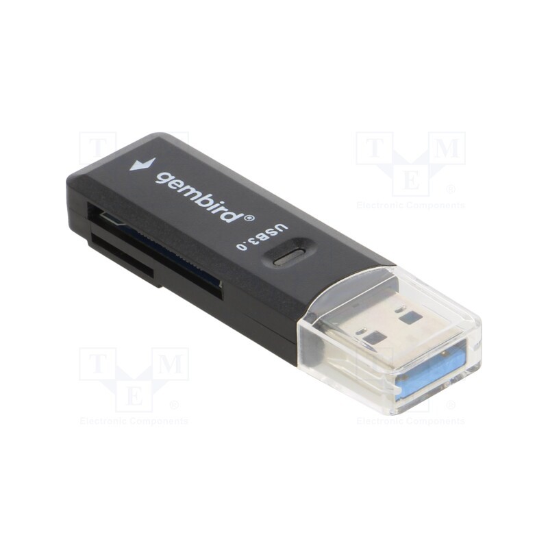 1 pcs x GEMBIRD - UHB-CR3-01 - Card reader: memory, USB A plug, USB 3.0, black
