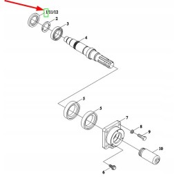 Te300 411 03 retaining ring 40 x 64 x 8 mm