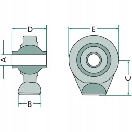 Upper link ball joint, category 2