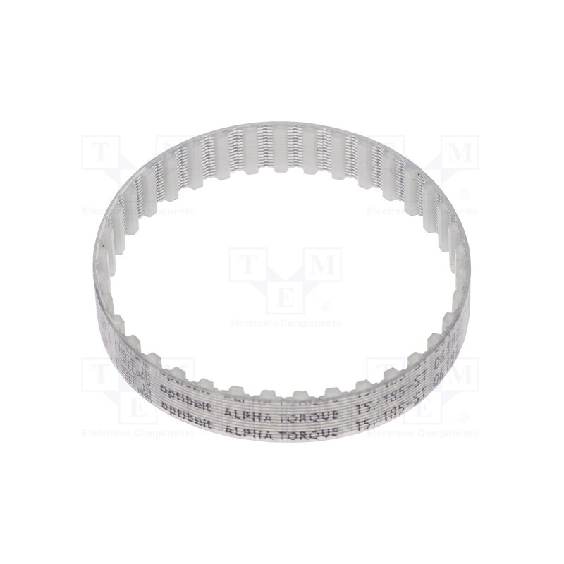 1 pcs x OPTIBELT - T5 185 1077ZA - Timing belt, T5, W: 10mm, H: 2.2mm, Lw: 185mm, Tooth height: 1.2mm