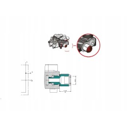 Pressure sleeve connecting the amv50 kvm15 distributor