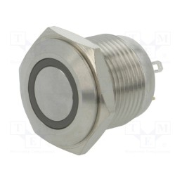 1 pcs x ONPOW - GQ16F-10E/J/B/24V/S - Switch: vandal resistant, Pos: 2, SPST-NO, 2A/36VDC, IP65, OFF-(ON)