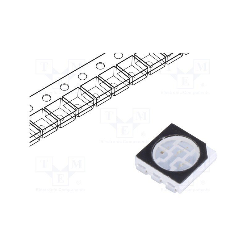 5 pcs x FORYARD - FYLS-5050NRGBC - LED, SMD, 5050,PLCC6, RGB, 5.5x5x1.5mm, 120°, 20mA