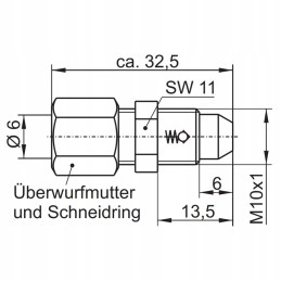 Non-return valve m10x1 6 mm bekamax mx f