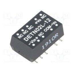 1 pcs x MEAN WELL - DETN02L-12 - Converter: DC/DC, 2W, Uin: 4.5÷5.5V, Uout: 12VDC, Uout2: -12VDC, SMD