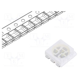 5 pcs x FORYARD - FYLS-5050NPG3C - LED, SMD, 5050,PLCC6, green, 12lm, 3500÷4500mcd, 5.4x5x1.5mm, 120°
