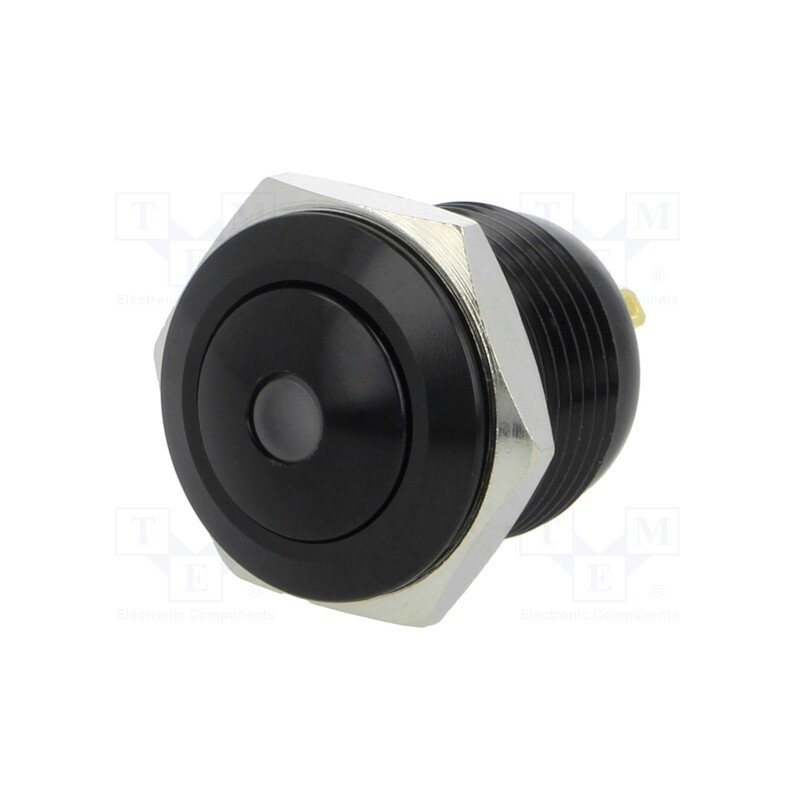 1 pcs x ONPOW - GQ16B-10D/J/B/12V/A - Switch: vandal resistant, Pos: 2, SPST-NO, 2A/36VDC, IP65, OFF-(ON)