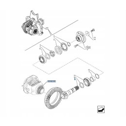 Gear wheel with shaft New Holland T6 5801691570 CN
