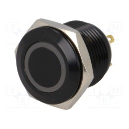 1 pcs x ONPOW - GQ16F-10E/J/Y/24V/A - Switch: vandal resistant, Pos: 2, SPST-NO, 2A/36VDC, IP65, OFF-(ON)