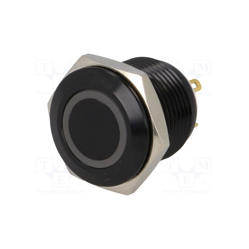 1 pcs x ONPOW - GQ16F-10E/J/Y/24V/A - Switch: vandal resistant, Pos: 2, SPST-NO, 2A/36VDC, IP65, OFF-(ON)