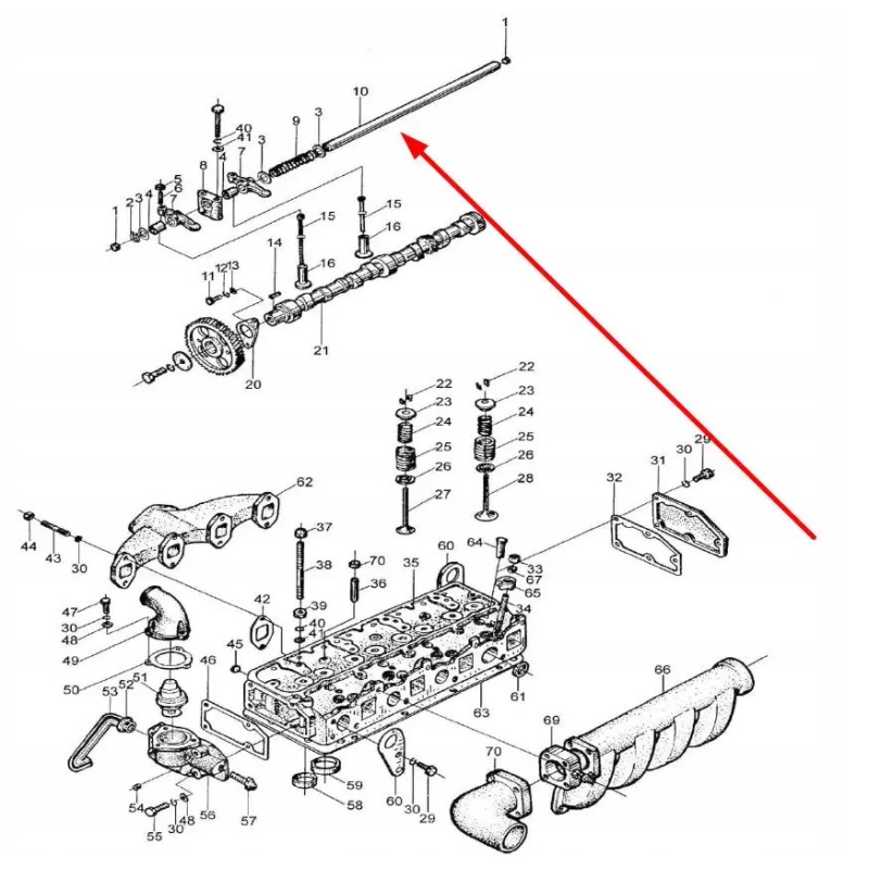 490b 03204 valve control lever