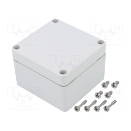 1 pcs x FIBOX - PC 080806 - Enclosure: multipurpose, X: 80mm, Y: 82mm, Z: 55mm, EURONORD, grey