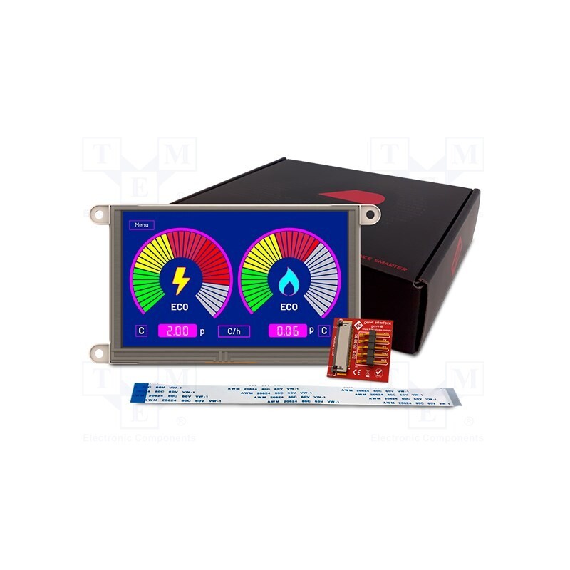 1 pcs x 4D Systems - GEN4-ULCD-70DT-WVA - Display: TFT, 7', 800x480, Illumin: LED, 32kBRAM,192kBFLASH, 5VDC