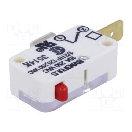 1 pcs x SAIA-BURGESS - BVM3F-ULS - Microswitch SNAP ACTION, 10A/250VAC, without lever, SPST-NC