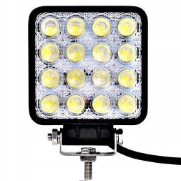 LED halogen work lamp, 16 diodes, tractor