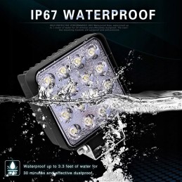 LED halogen work lamp, 16 diodes, tractor