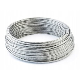 Galvanized steel cable 6/7 with a diameter of 6mm