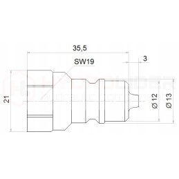 Hydraulic quick connector euro plug internal thread 1 4