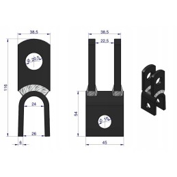 PC 330 upper hanger forks