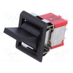 1 pcs x TE Connectivity - 1-1571987-9 - ROCKER, DPDT, Pos: 2, ON-ON, 2A/250VAC, 5A/28VDC, black, none, 10mΩ