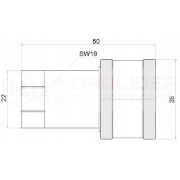 Hydraulic quick connector, euro socket, internal thread 1 4