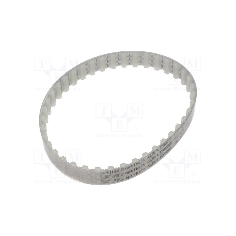1 pcs x OPTIBELT - T10 400 1677ZA - Timing belt, T10, W: 16mm, H: 4.5mm, Lw: 400mm, Tooth height: 2.5mm
