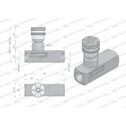 Restriction and non-return valve WRF 90 3 8 BSP Waryns