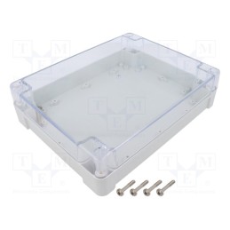 1 pcs x KRADEX - ZP240.190.60JPH TM PC - Enclosure: multipurpose, X: 190mm, Y: 240mm, Z: 60mm, ZP, light grey