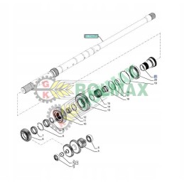 Driven roller new holland t5 t6 tsa 47131847