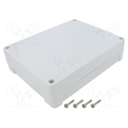 1 pcs x KRADEX - ZP240.190.60JH TM PC - Enclosure: multipurpose, X: 190mm, Y: 240mm, Z: 60mm, ZP, light grey