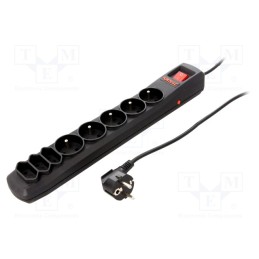 1 pcs x ARMAC - ARC8/15/CZ - Plug socket strip: protective, Sockets: 8, 250VAC, 10A, black