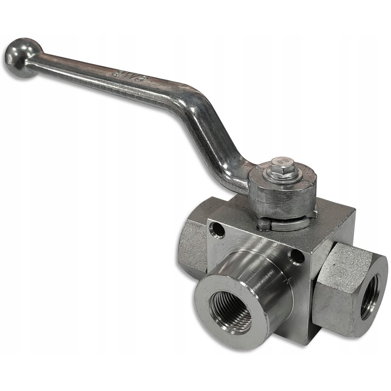 Hydraulic manual ball valve, 3-way, 1 4 25l