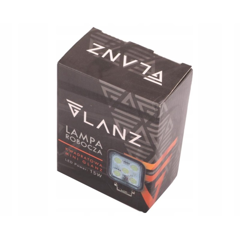 Square work lamp mini 15w 5 led glanz l22